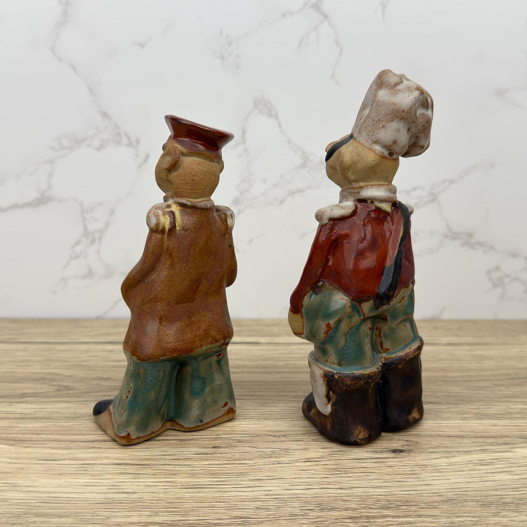 Vintage Tremar Pottery Figurines, Scottish Highlander and Military Bandman