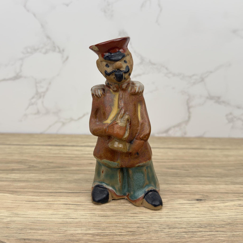 Vintage Tremar Pottery Figurines, Scottish Highlander and Military Bandman