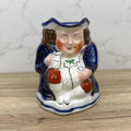 Antique Allertons Toby Jug, Gaudy Copper Lustre, Staffordshire Pottery