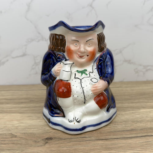 Antique Allertons Toby Jug, Gaudy Copper Lustre, Staffordshire Pottery