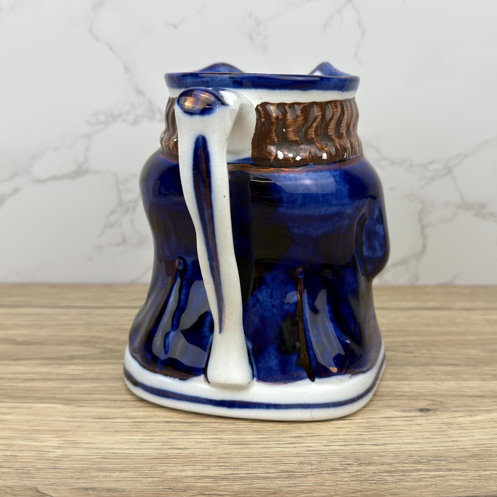 Antique Allertons Toby Jug, Gaudy Copper Lustre, Staffordshire Pottery