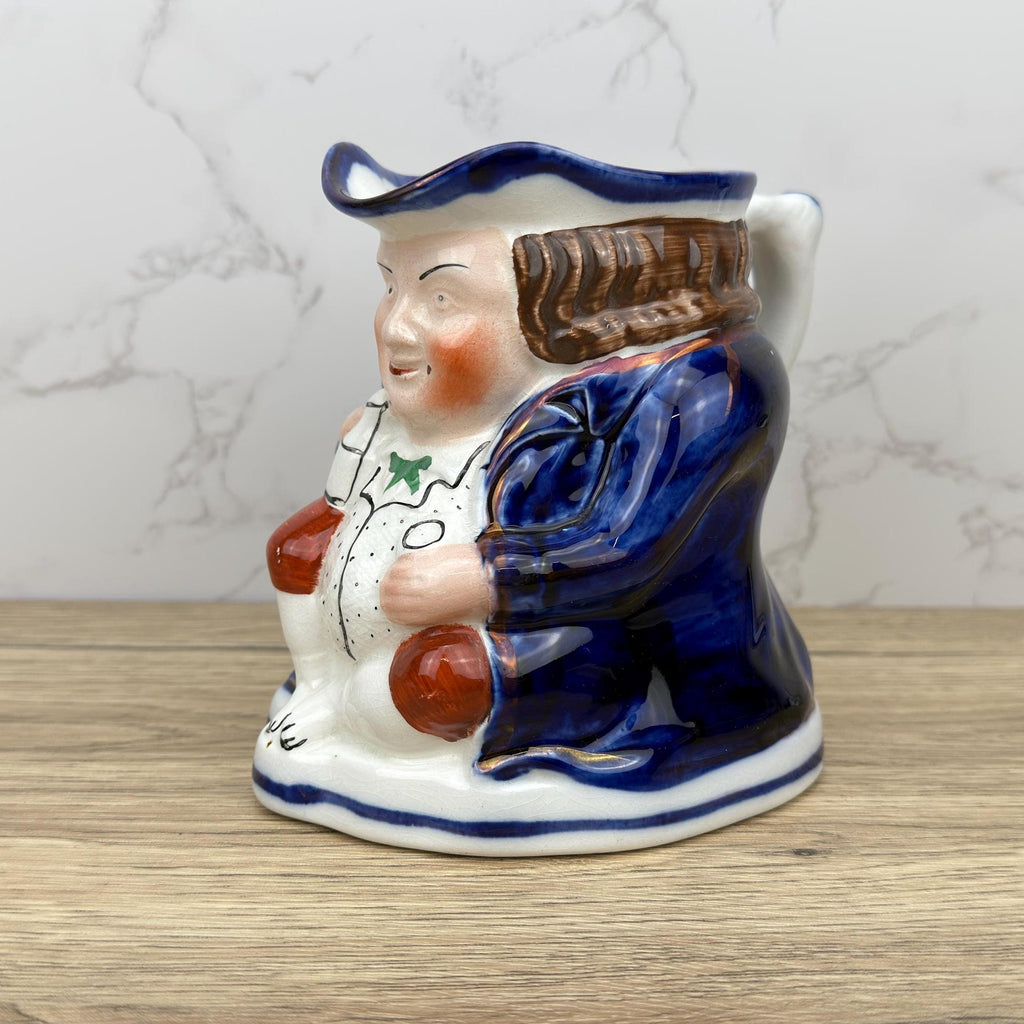 Antique Allertons Toby Jug, Gaudy Copper Lustre, Staffordshire Pottery