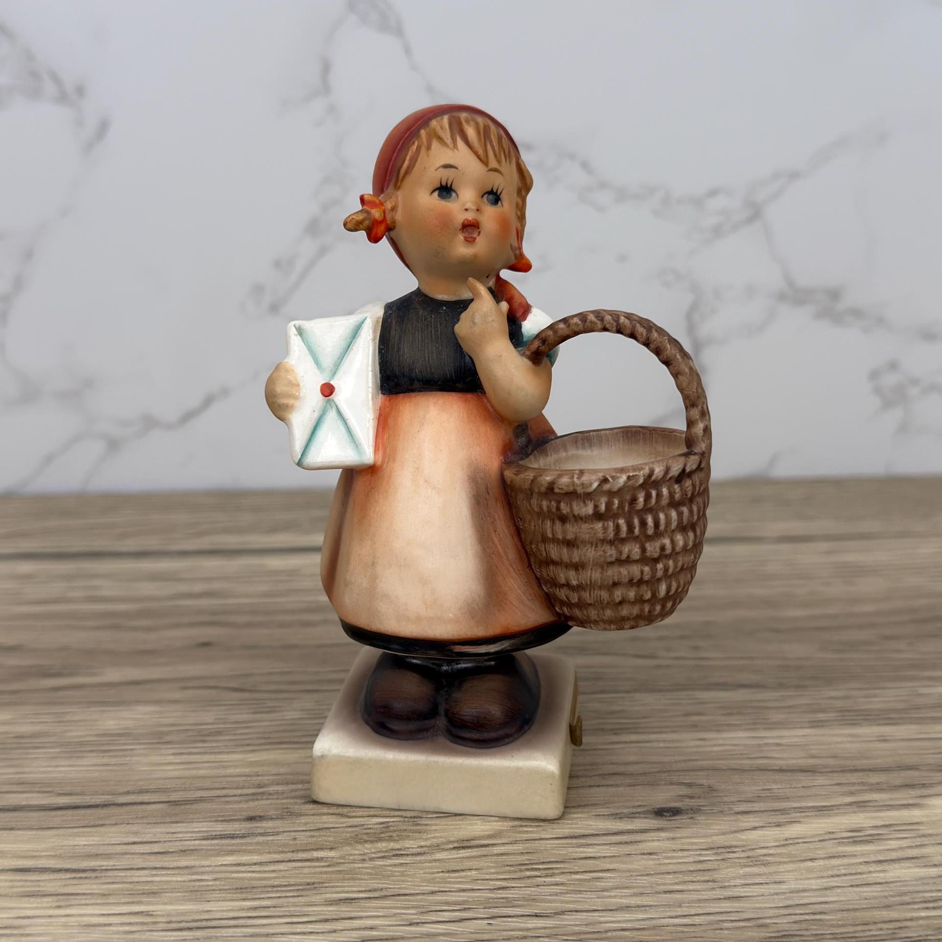 Vintage Goebel Hummel Porcelain Figurine, Girl with Basket