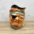Vintage Pirate Toby Jug, Keystone Pottery, British Beer Pitcher