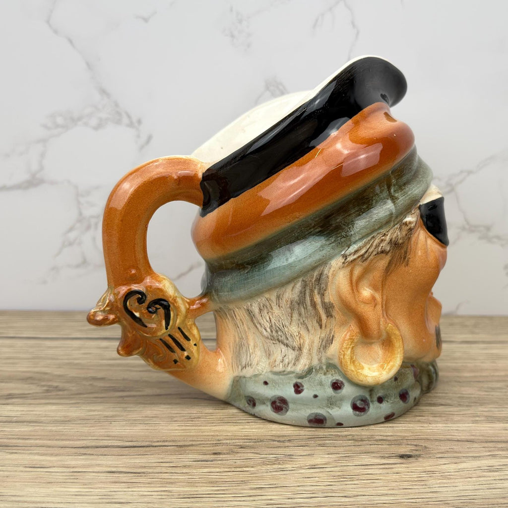 Vintage Pirate Toby Jug, Keystone Pottery, British Beer Pitcher