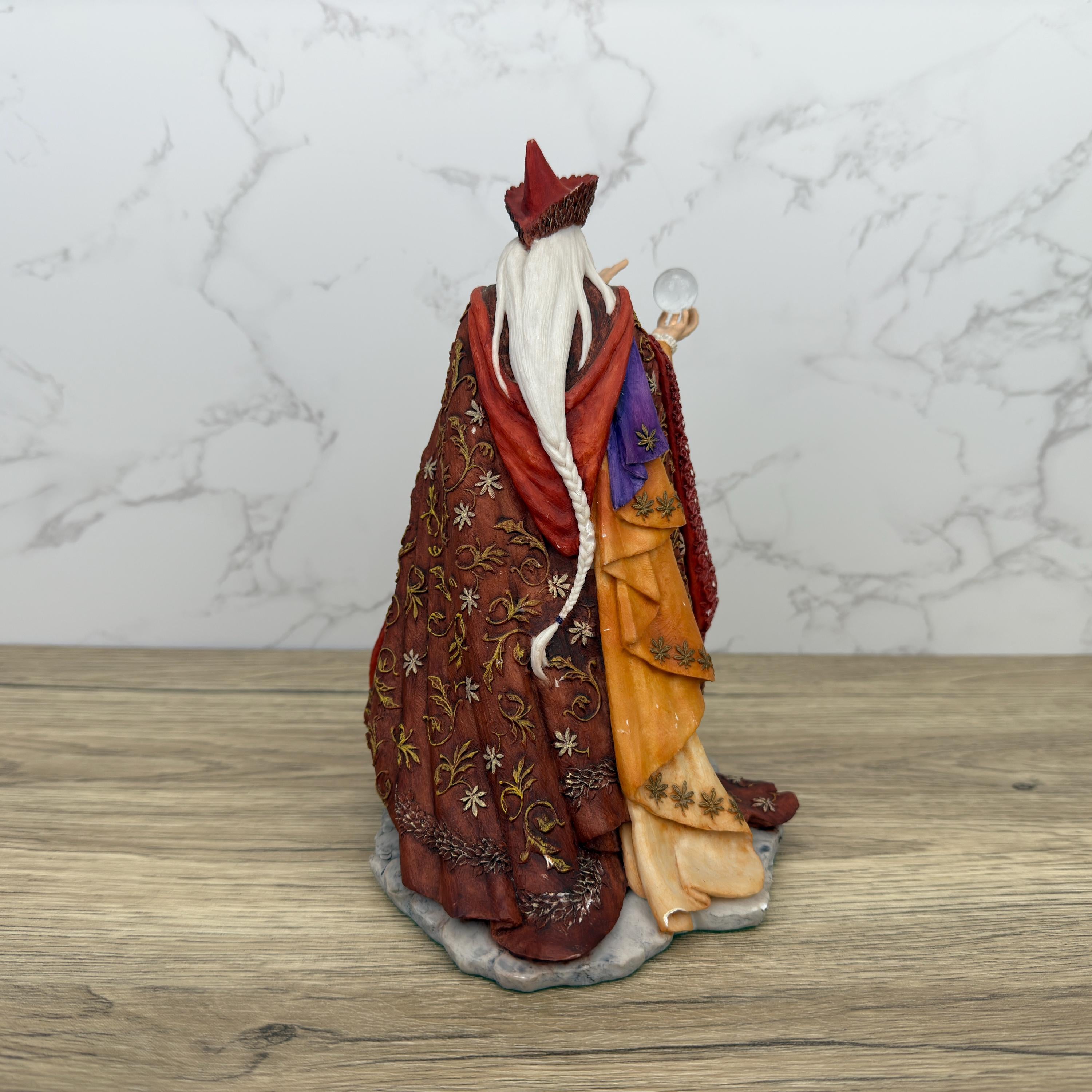Autumn Wizard Waxifrade Figurine, Holland Studio Craft Hand Painted Staffordshire