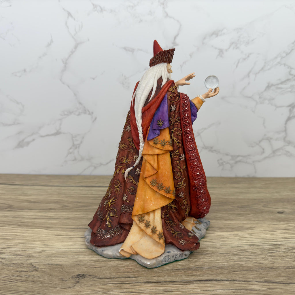 Autumn Wizard Waxifrade Figurine, Holland Studio Craft Hand Painted Staffordshire