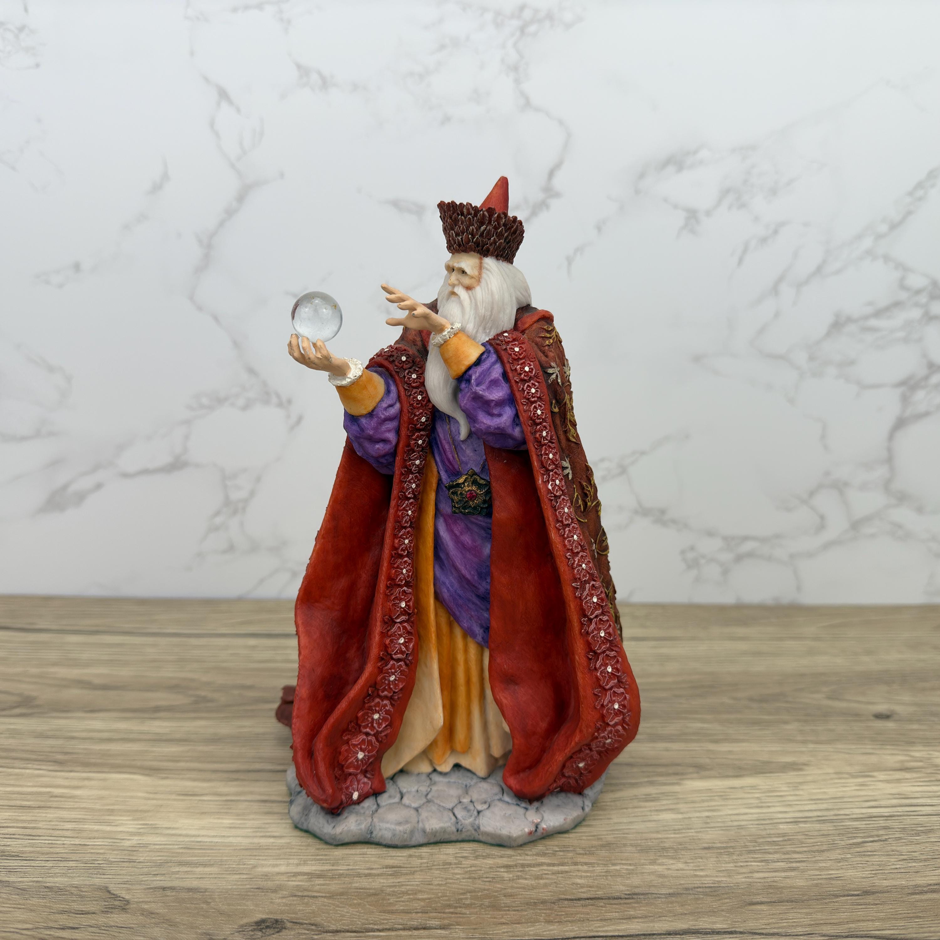 Autumn Wizard Waxifrade Figurine, Holland Studio Craft Hand Painted Staffordshire