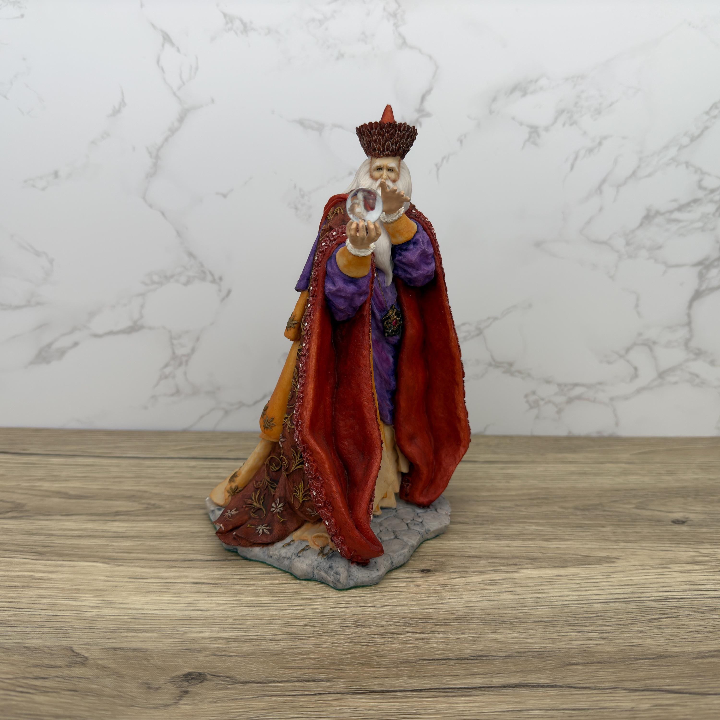 Autumn Wizard Waxifrade Figurine, Holland Studio Craft Hand Painted Staffordshire