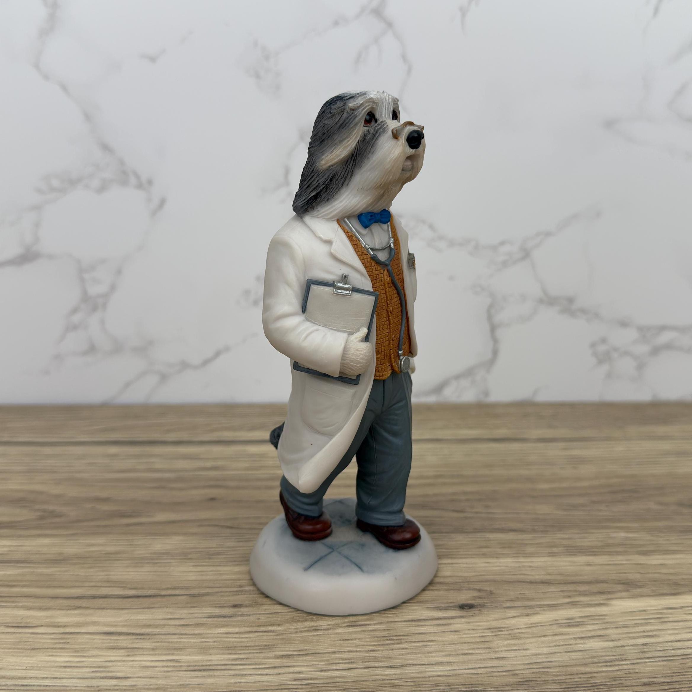 Robert Harrop Doggie People Bearded Collie Doctor Figurine, CC73 Limited Edition