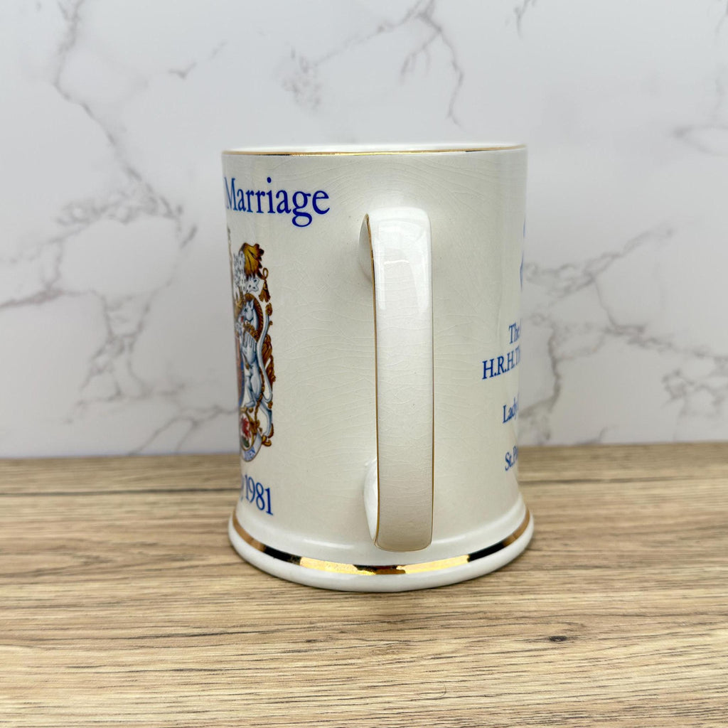 Charles and Diana Royal Wedding Mug, 1981 Souvenir Tankard, Pride of Britain