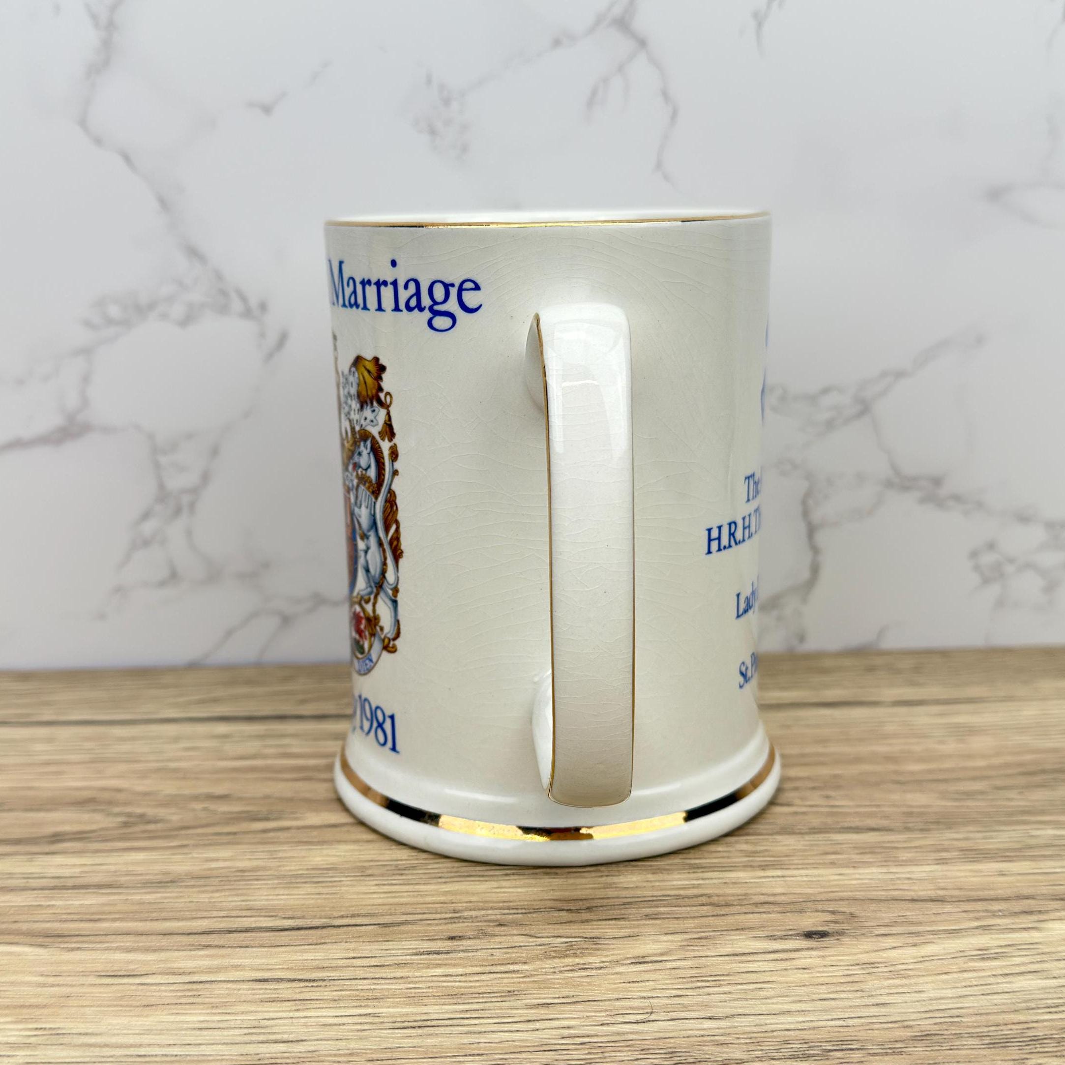Charles and Diana Royal Wedding Mug, 1981 Souvenir Tankard, Pride of Britain