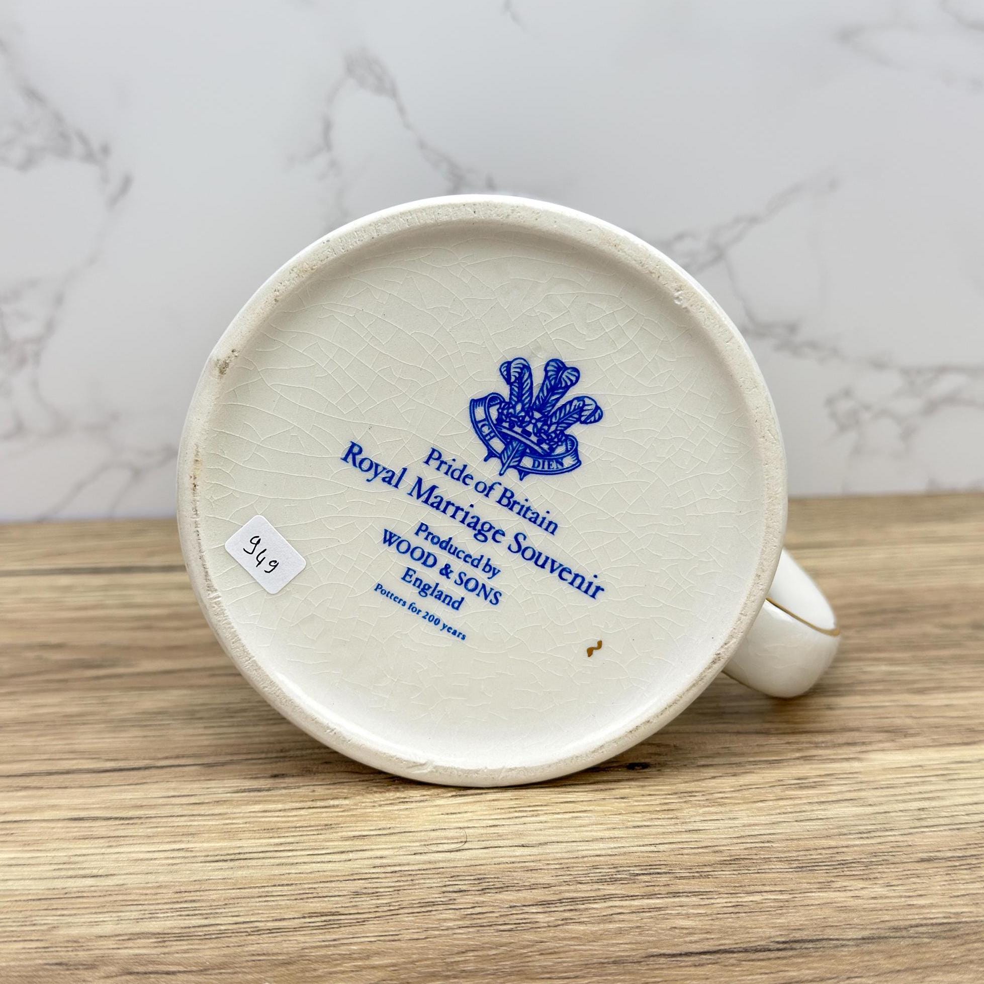 Charles and Diana Royal Wedding Mug, 1981 Souvenir Tankard, Pride of Britain