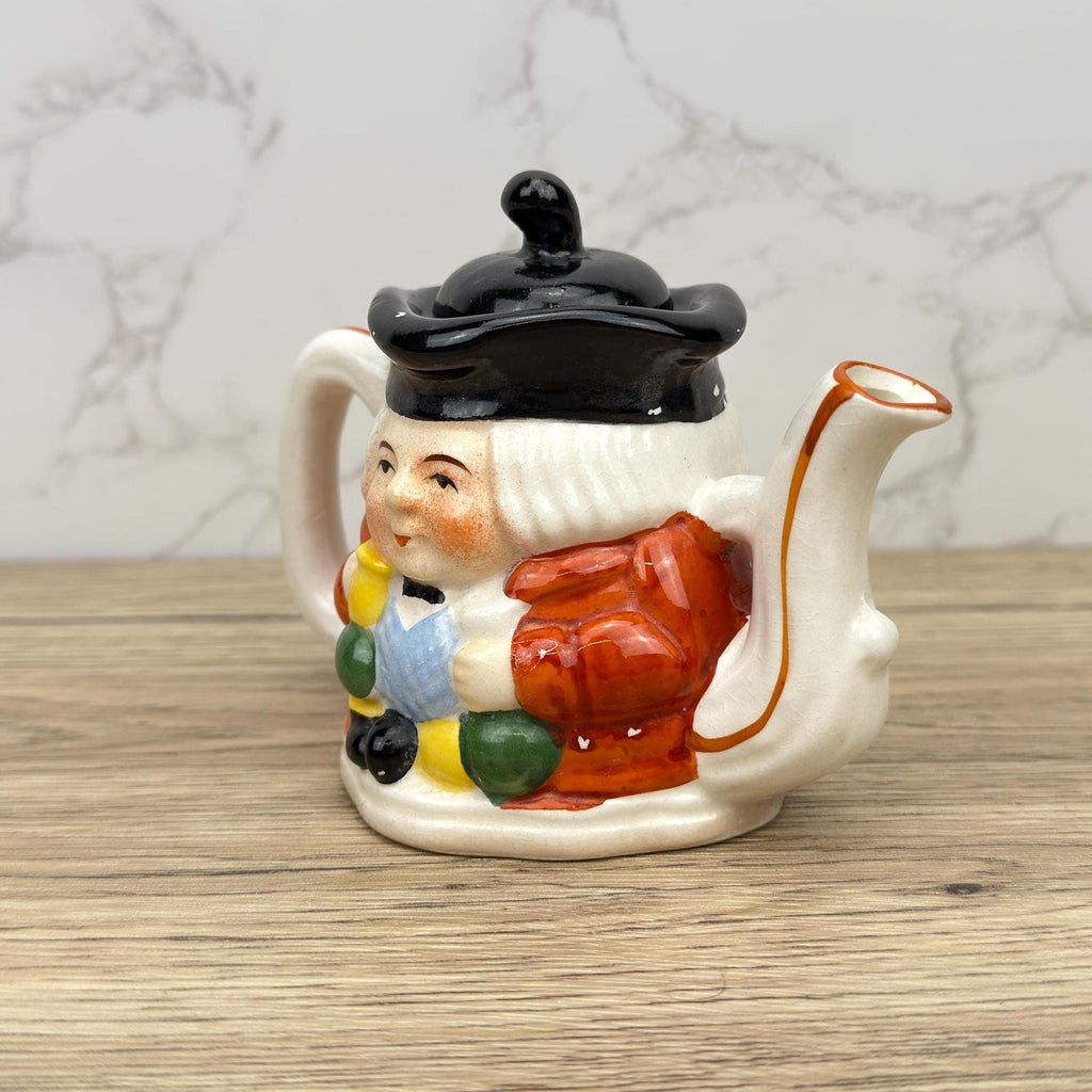 Collectible Toby Character Teapot, Small Double Sided Decor