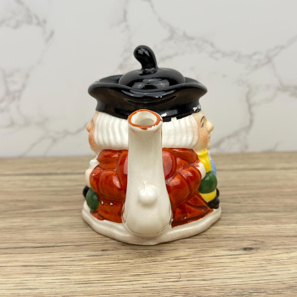 Collectible Toby Character Teapot, Small Double Sided Decor