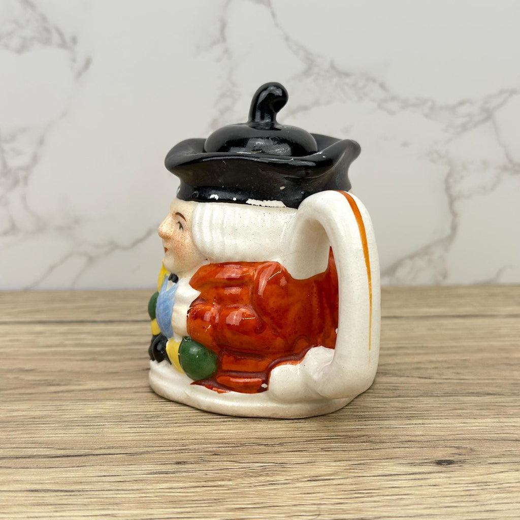 Collectible Toby Character Teapot, Small Double Sided Decor