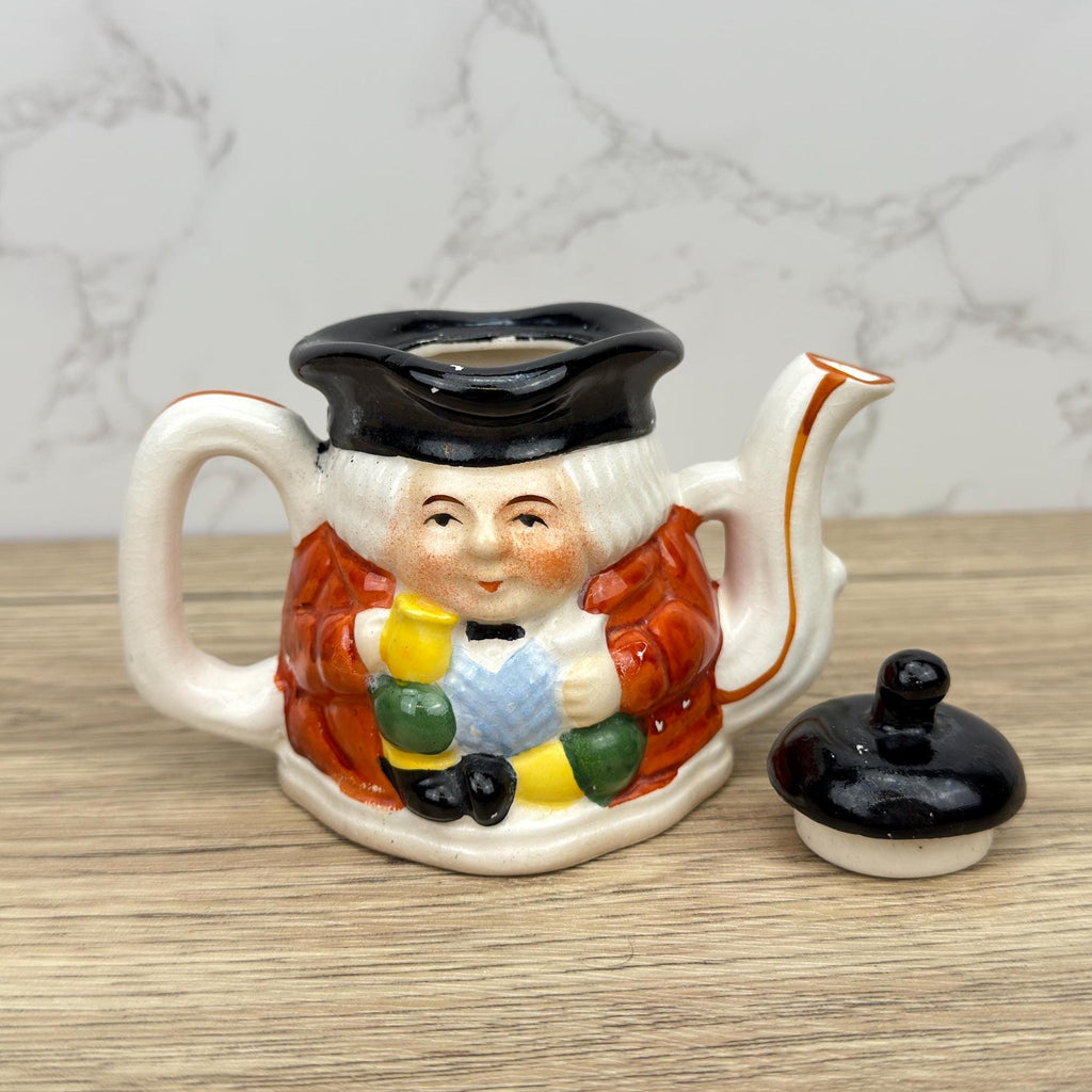 Collectible Toby Character Teapot, Small Double Sided Decor