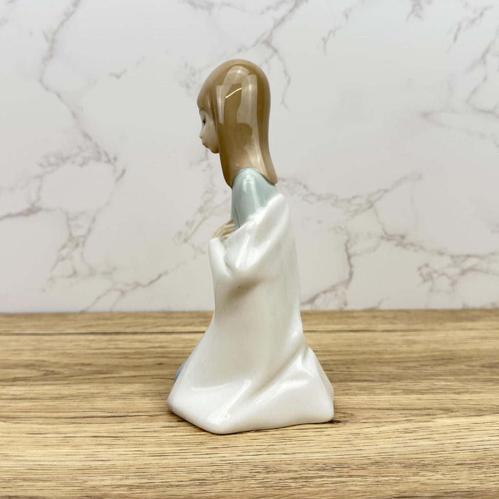 Vintage Lladro Virgin Mary Figurine, Spanish Porcelain Nativity #4671