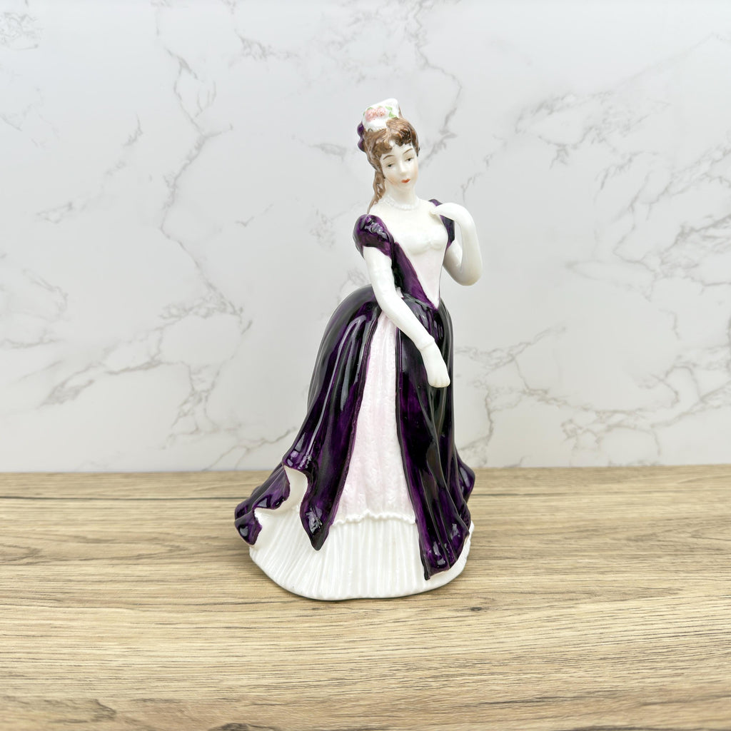 Leonardo Collection Porcelain Figurine, Lady in Purple Dress