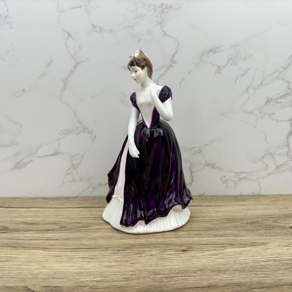 Leonardo Collection Porcelain Figurine, Lady in Purple Dress