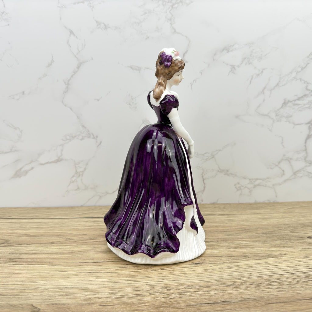 Leonardo Collection Porcelain Figurine, Lady in Purple Dress