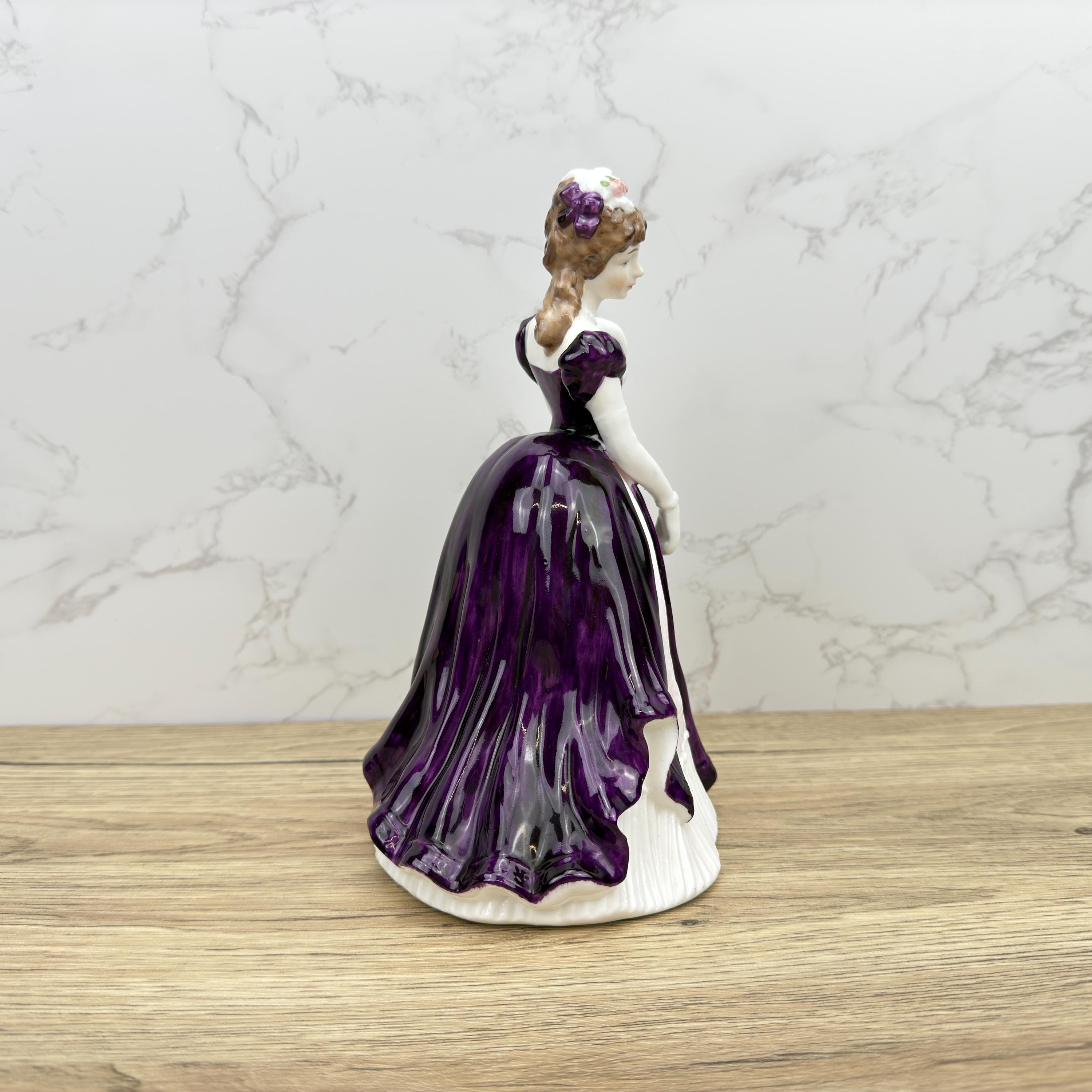 Leonardo Collection Porcelain Figurine, Lady in Purple Dress
