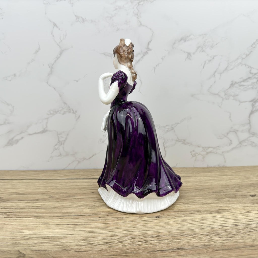 Leonardo Collection Porcelain Figurine, Lady in Purple Dress