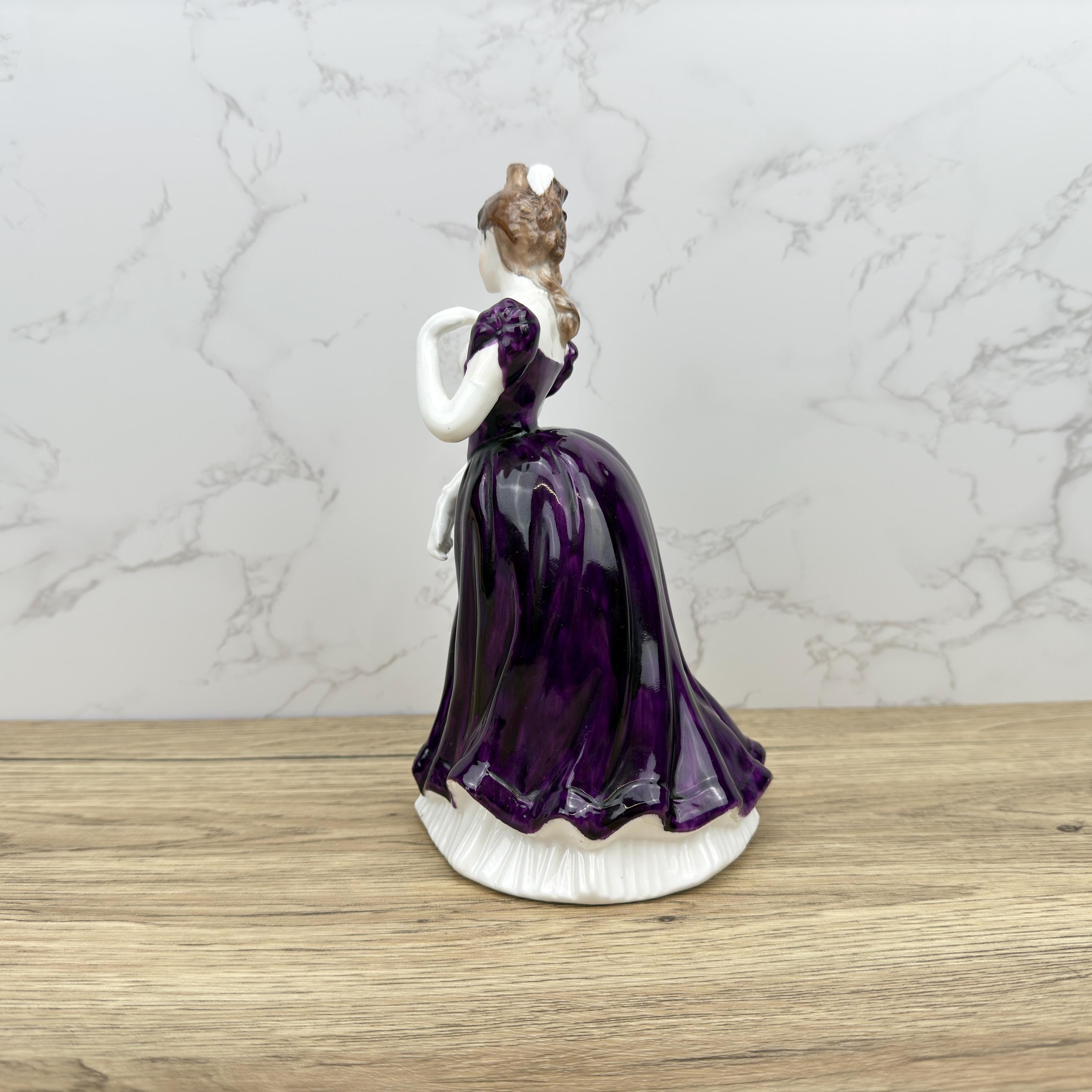 Leonardo Collection Porcelain Figurine, Lady in Purple Dress