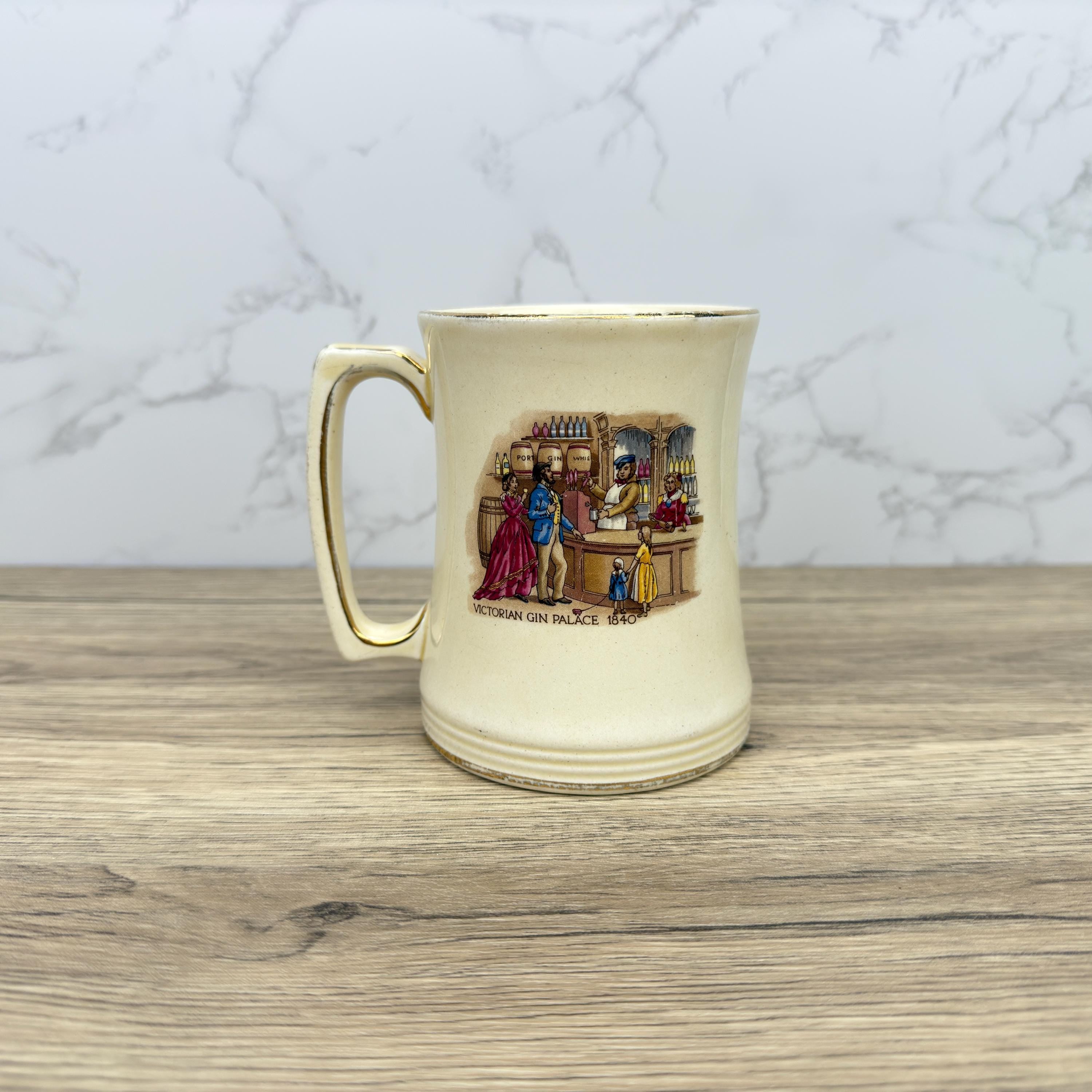 Vintage Royal Winton Tankard Mug, Regency Scene, Made in England