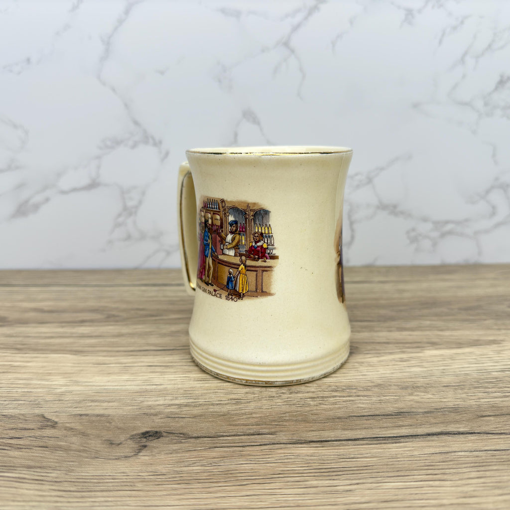 Vintage Royal Winton Tankard Mug, Regency Scene, Made in England