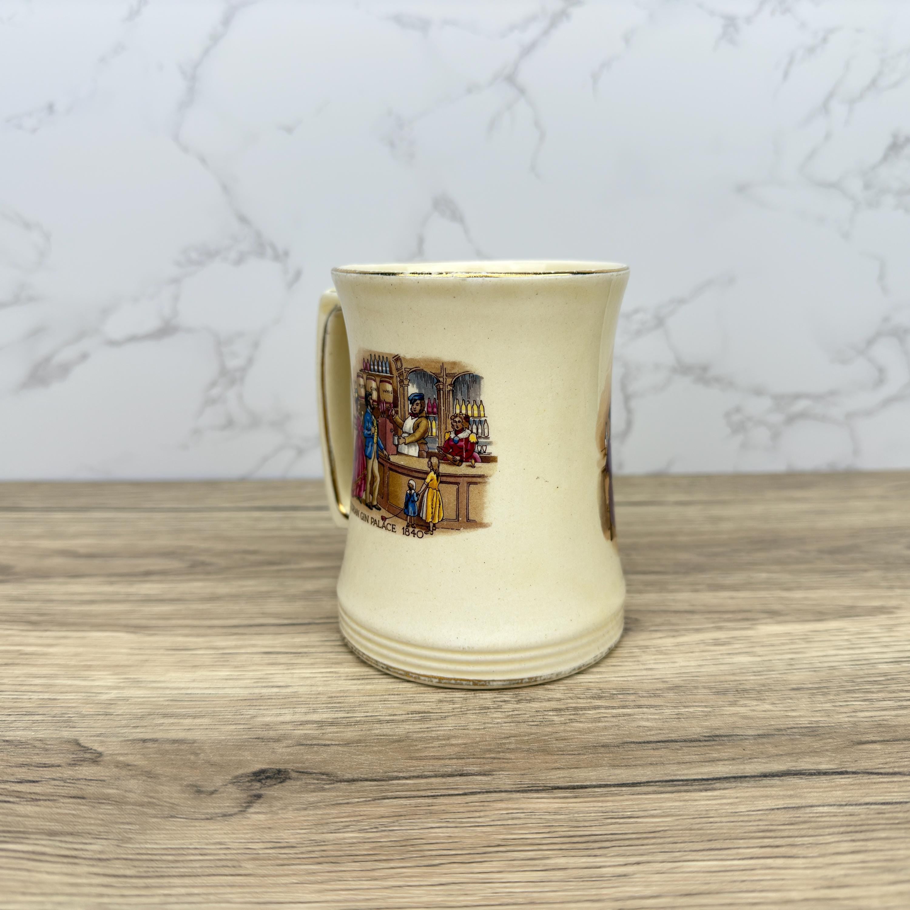 Vintage Royal Winton Tankard Mug, Regency Scene, Made in England
