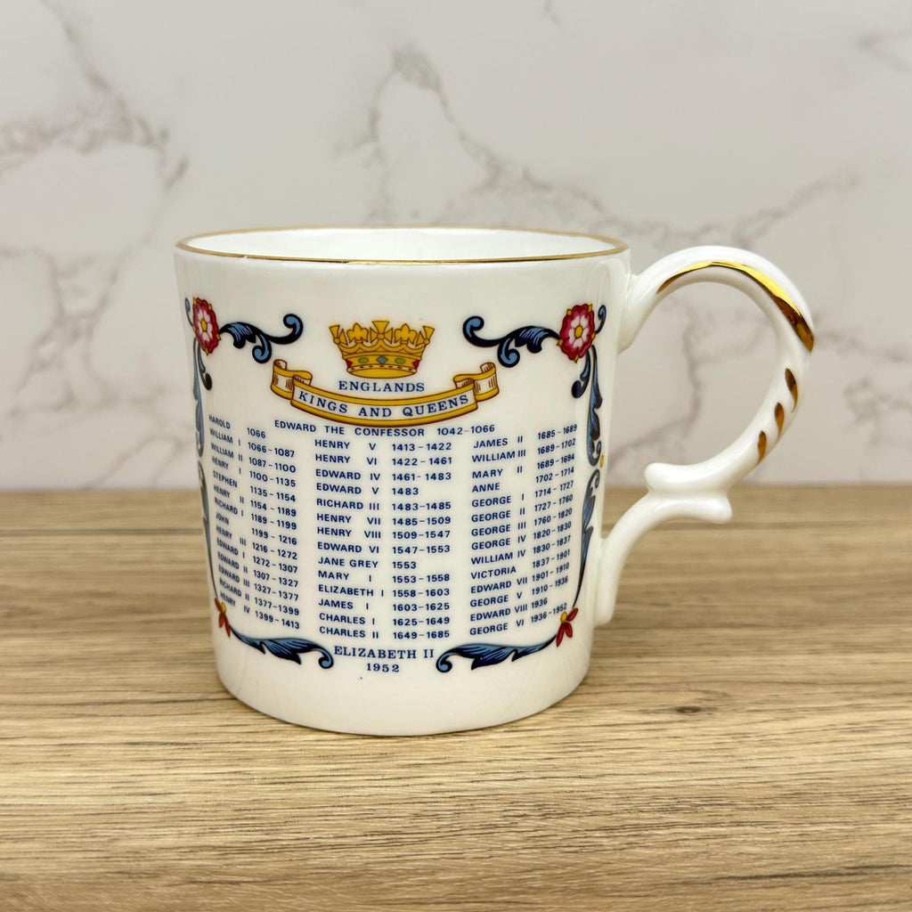 Vintage Aynsley Queen Elizabeth II Coronation Mug, Royal Memorabilia