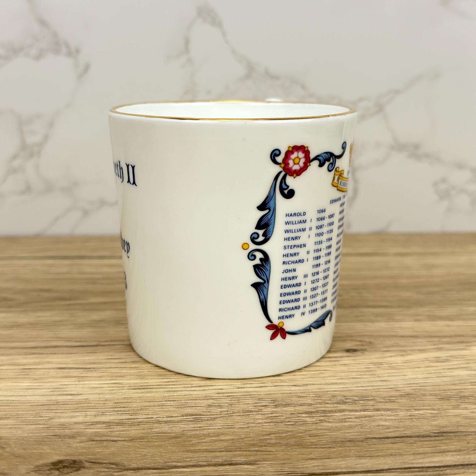 Vintage Aynsley Queen Elizabeth II Coronation Mug, Royal Memorabilia