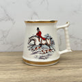 Vintage Prince William Ceramic Tankard, 22 Carat Gold Hunting Scene