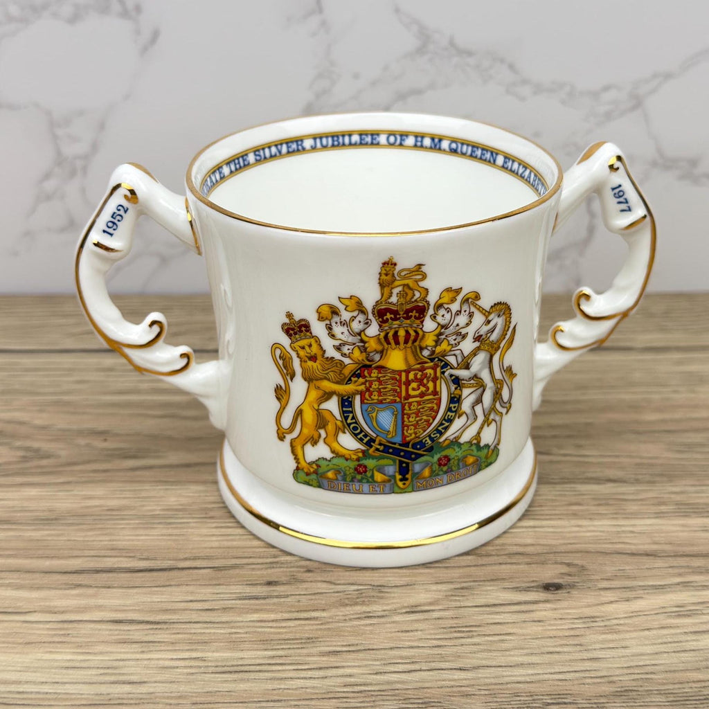 Vintage Aynsley British Royalty Commemorative Mug, Double Handled Tankard