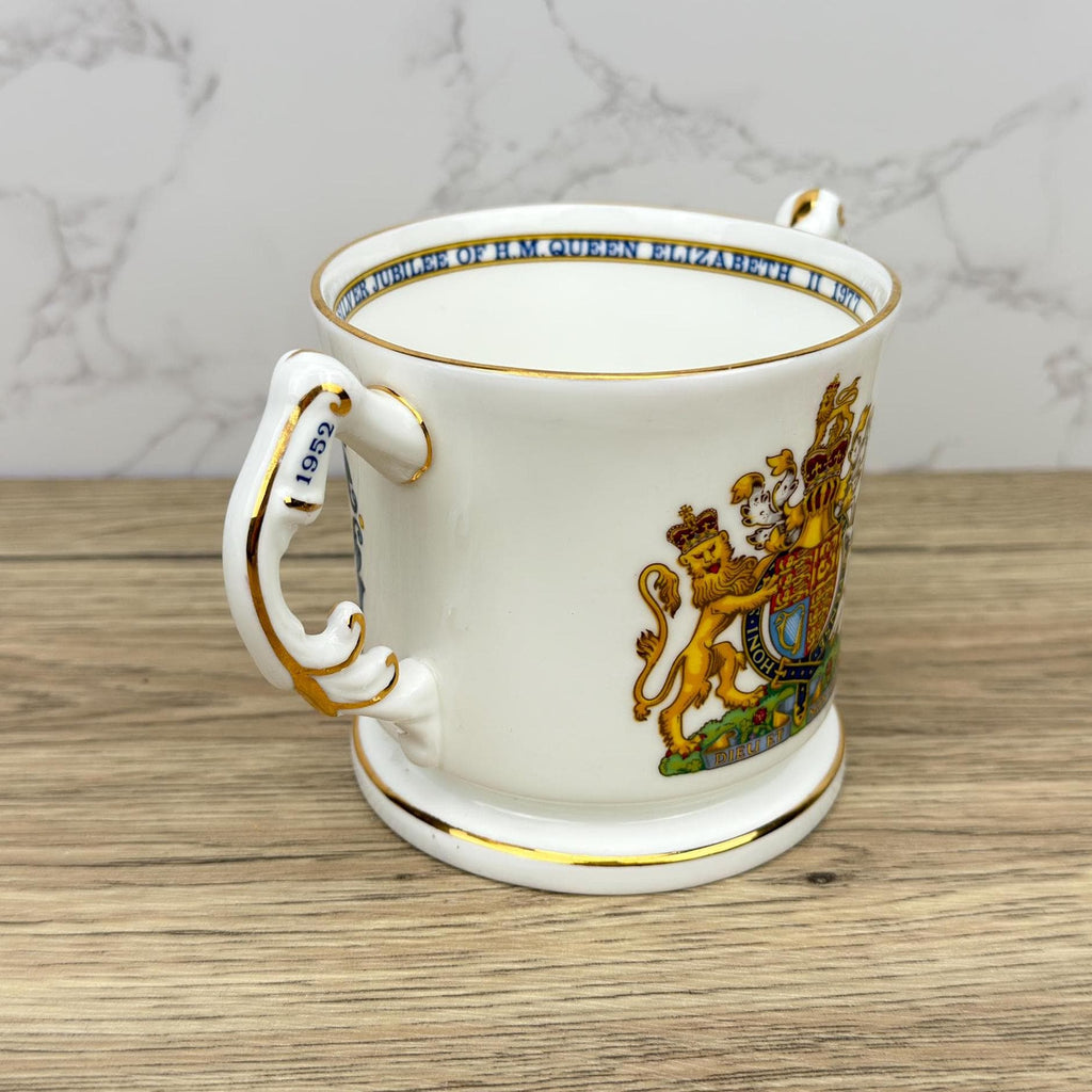 Vintage Aynsley British Royalty Commemorative Mug, Double Handled Tankard