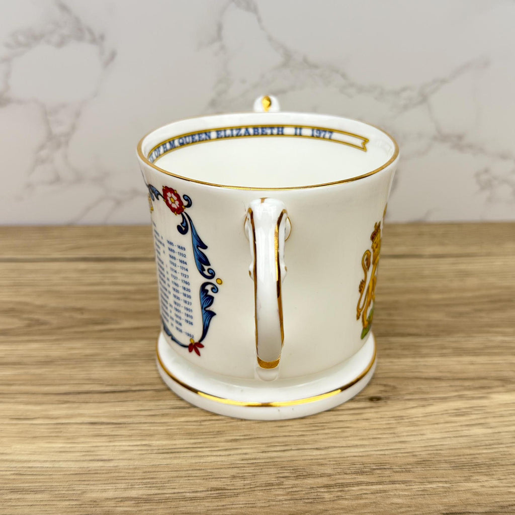 Vintage Aynsley British Royalty Commemorative Mug, Double Handled Tankard