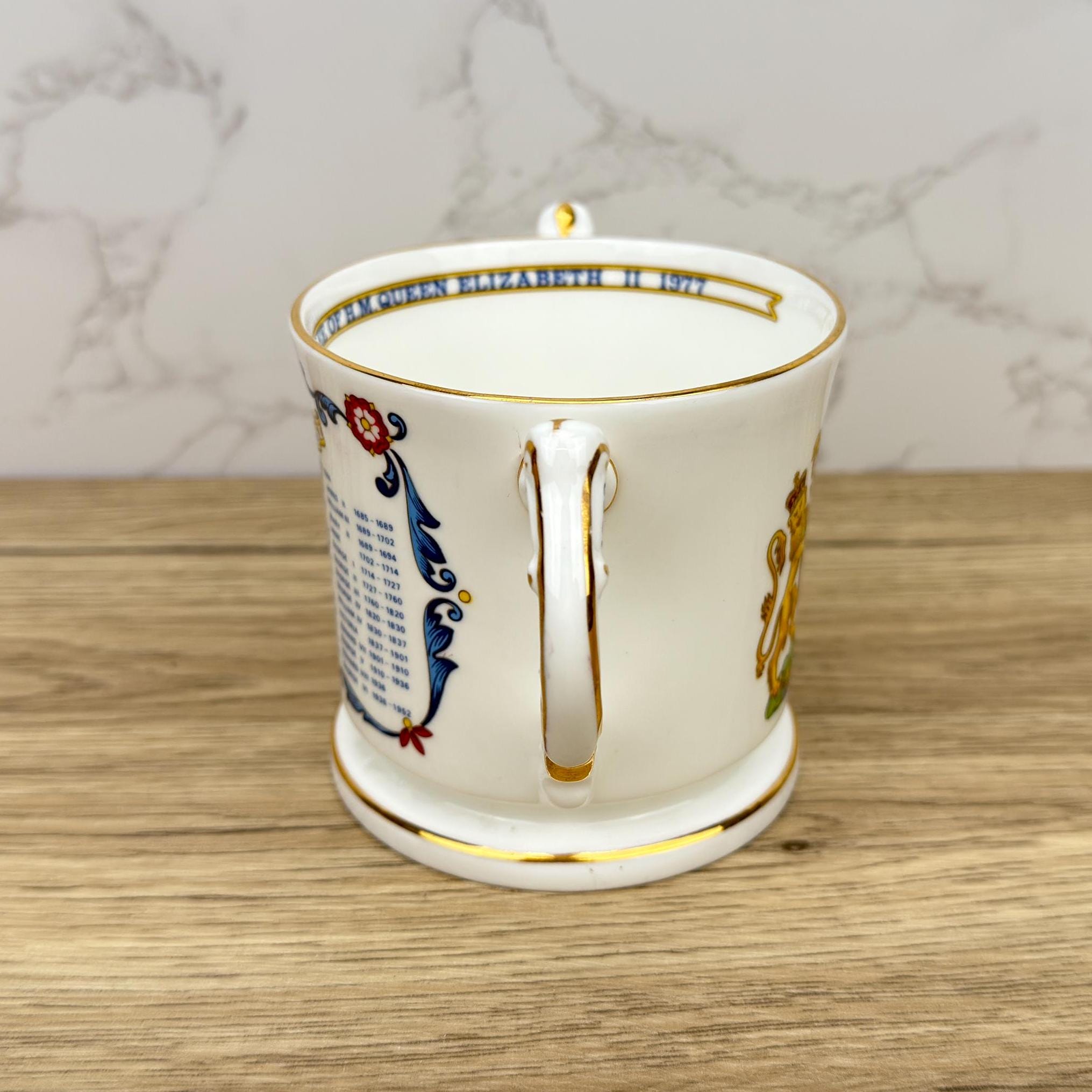 Vintage Aynsley British Royalty Commemorative Mug, Double Handled Tankard