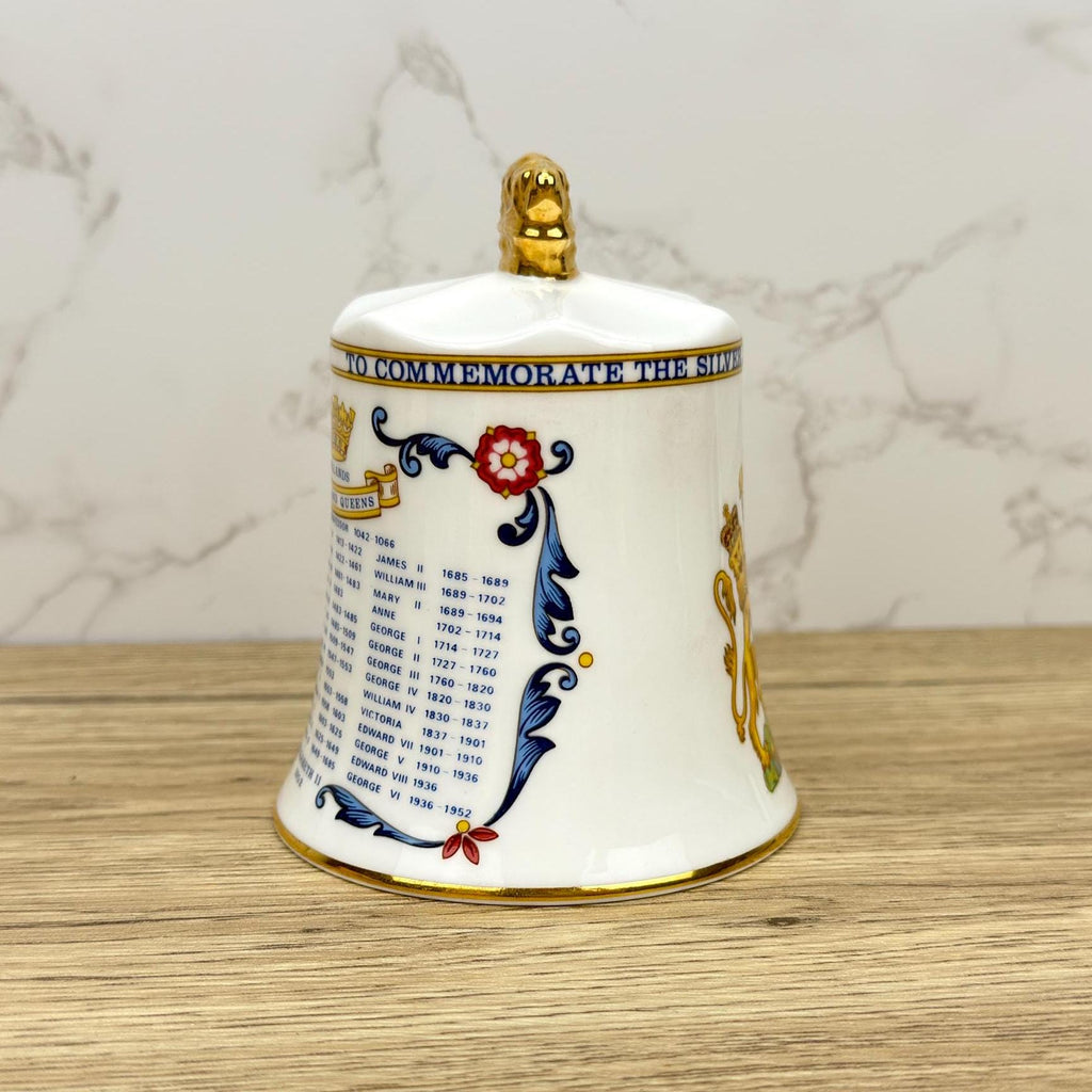 Aynsley Queen Elizabeth II Silver Jubilee Bell, Fine Bone China 1977