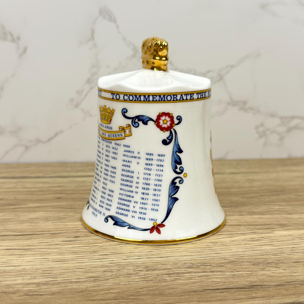 Aynsley Queen Elizabeth II Silver Jubilee Bell, Fine Bone China 1977