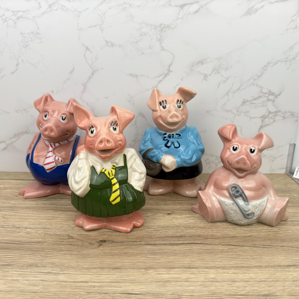 Wade Ceramic Piggy Bank, England Nat West, Vintage Pottery Collectible