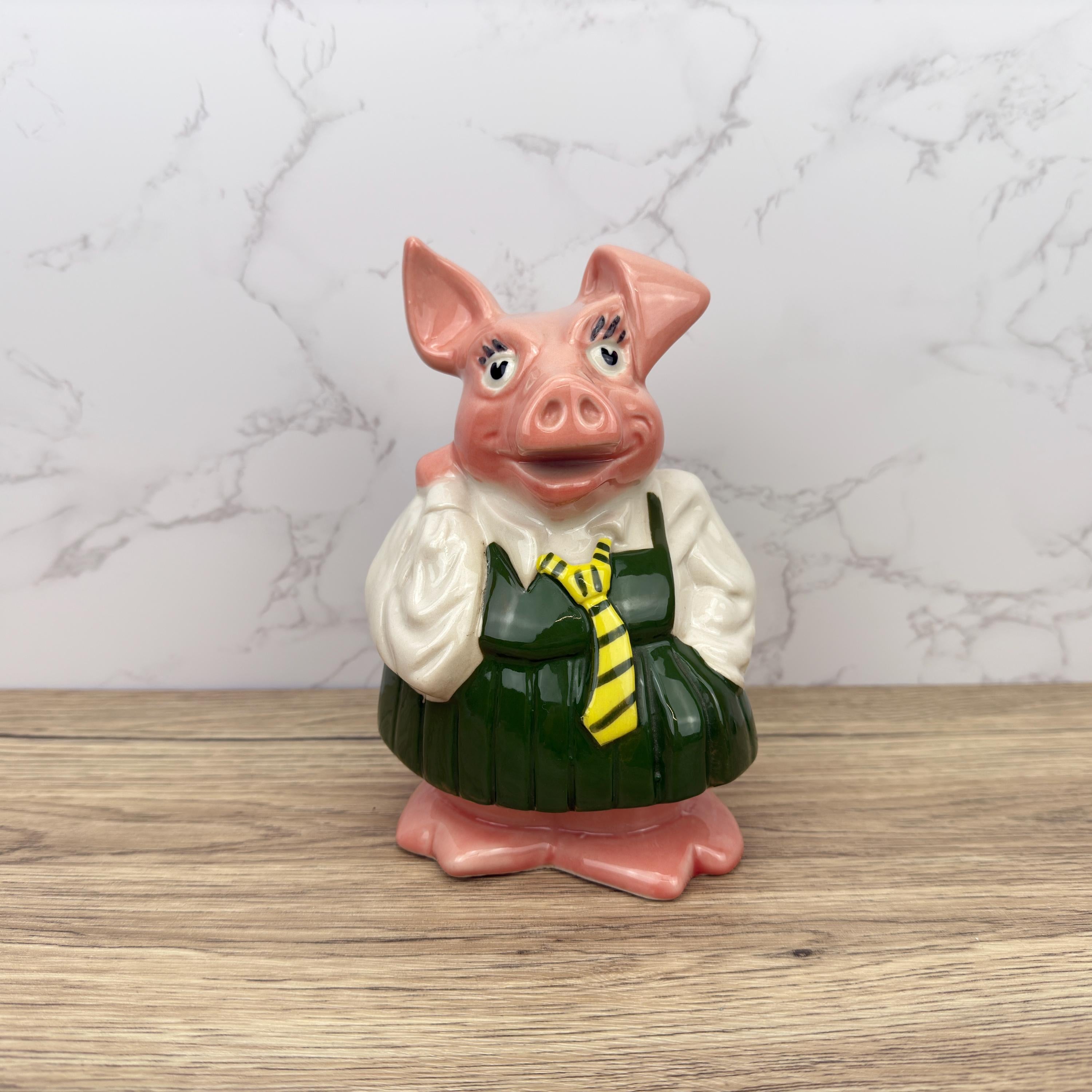 Wade Ceramic Piggy Bank, England Nat West, Vintage Pottery Collectible