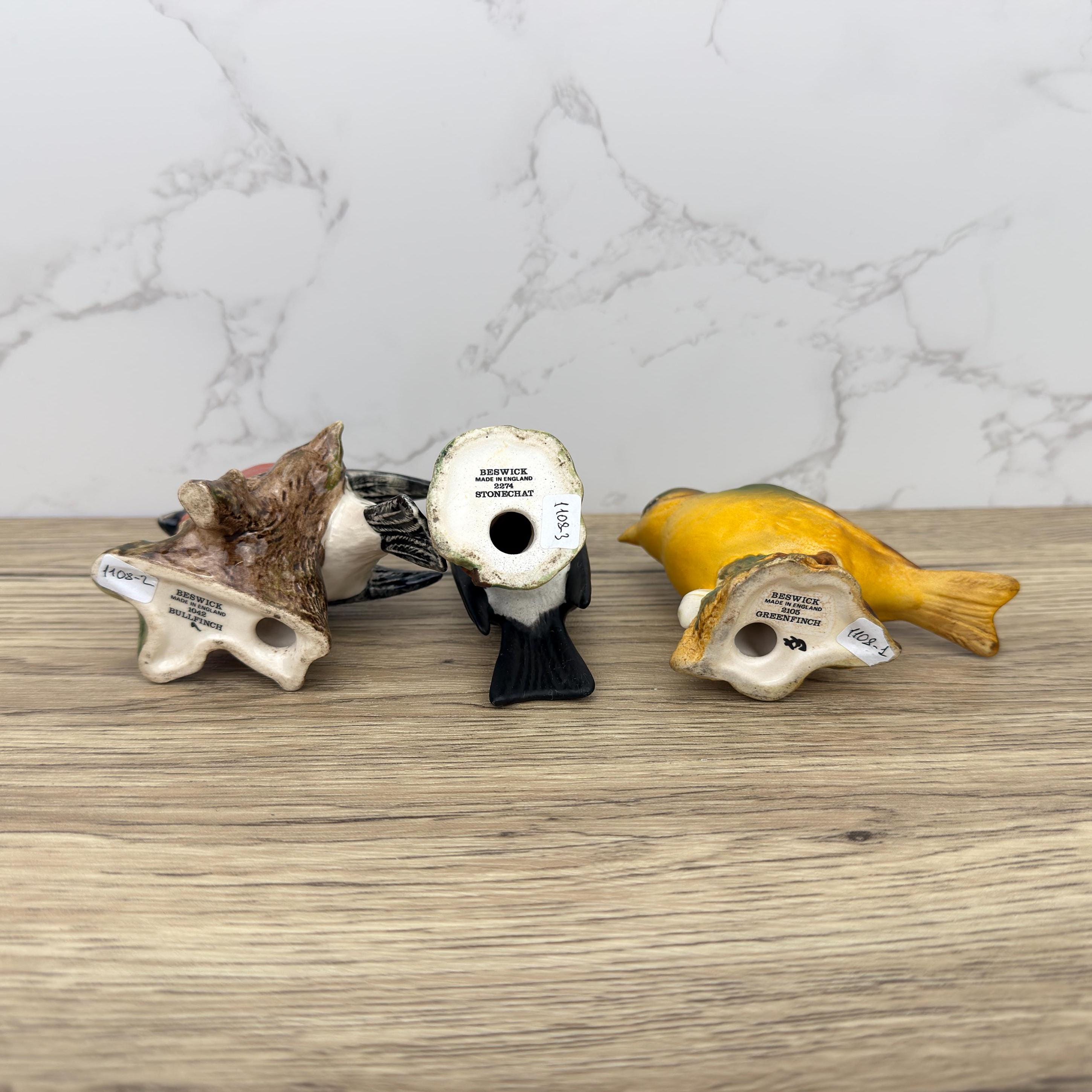 Antique Beswick Porcelain Bird Figurines, Made in England