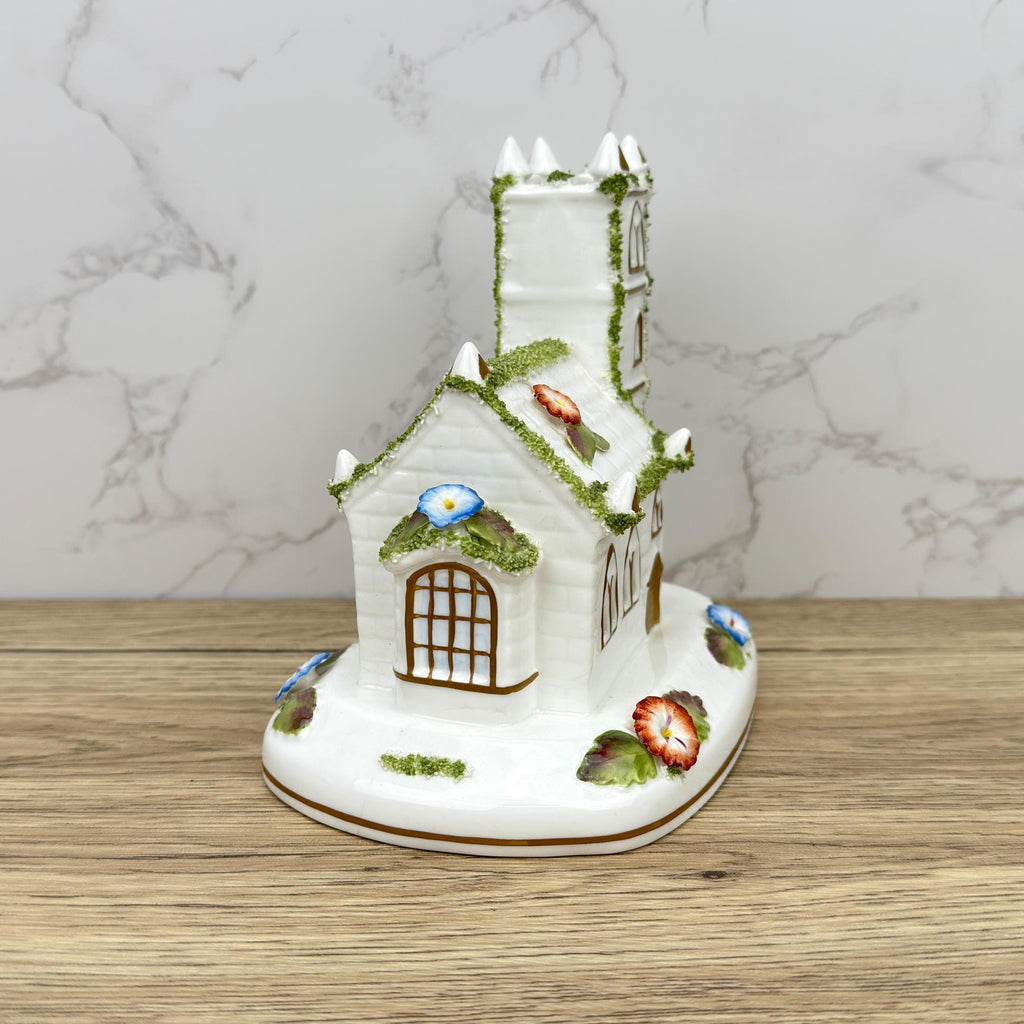 Vintage Coalport Village Church Figurine, Fine Bone China House, England