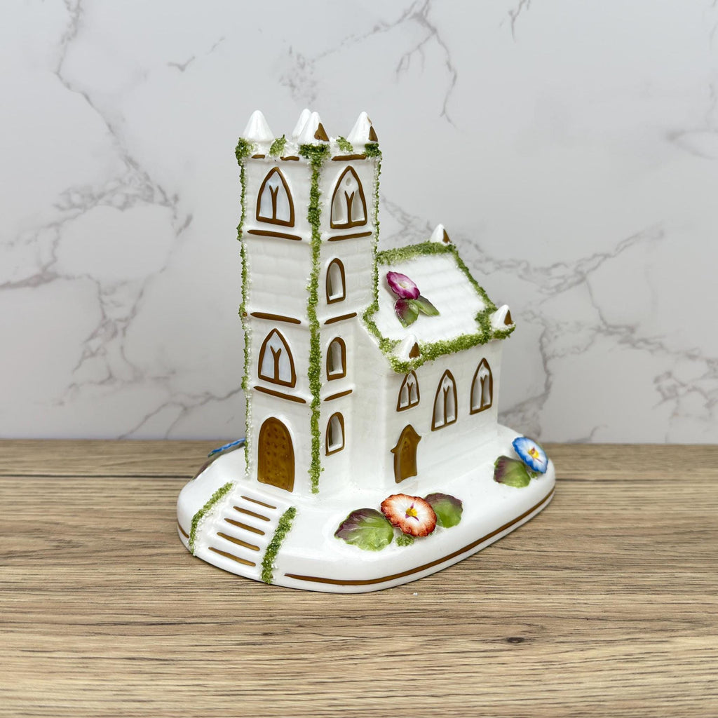 Vintage Coalport Village Church Figurine, Fine Bone China House, England
