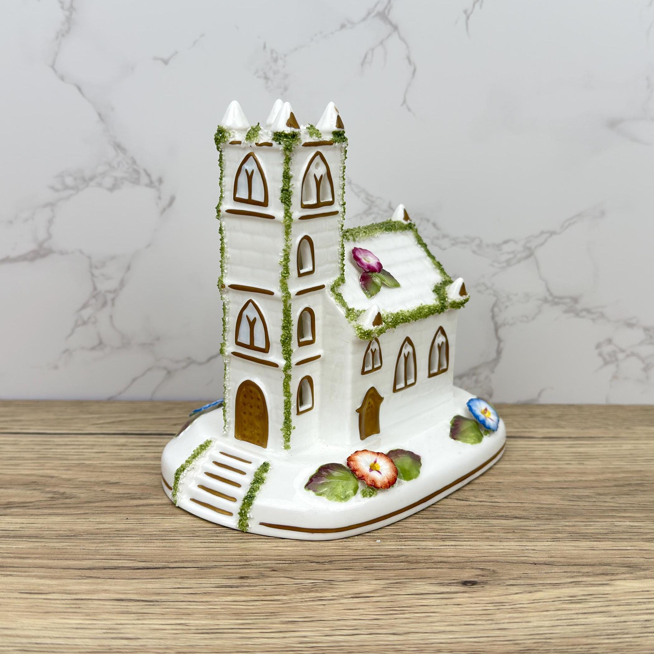 Vintage Coalport Village Church Figurine, Fine Bone China House, England