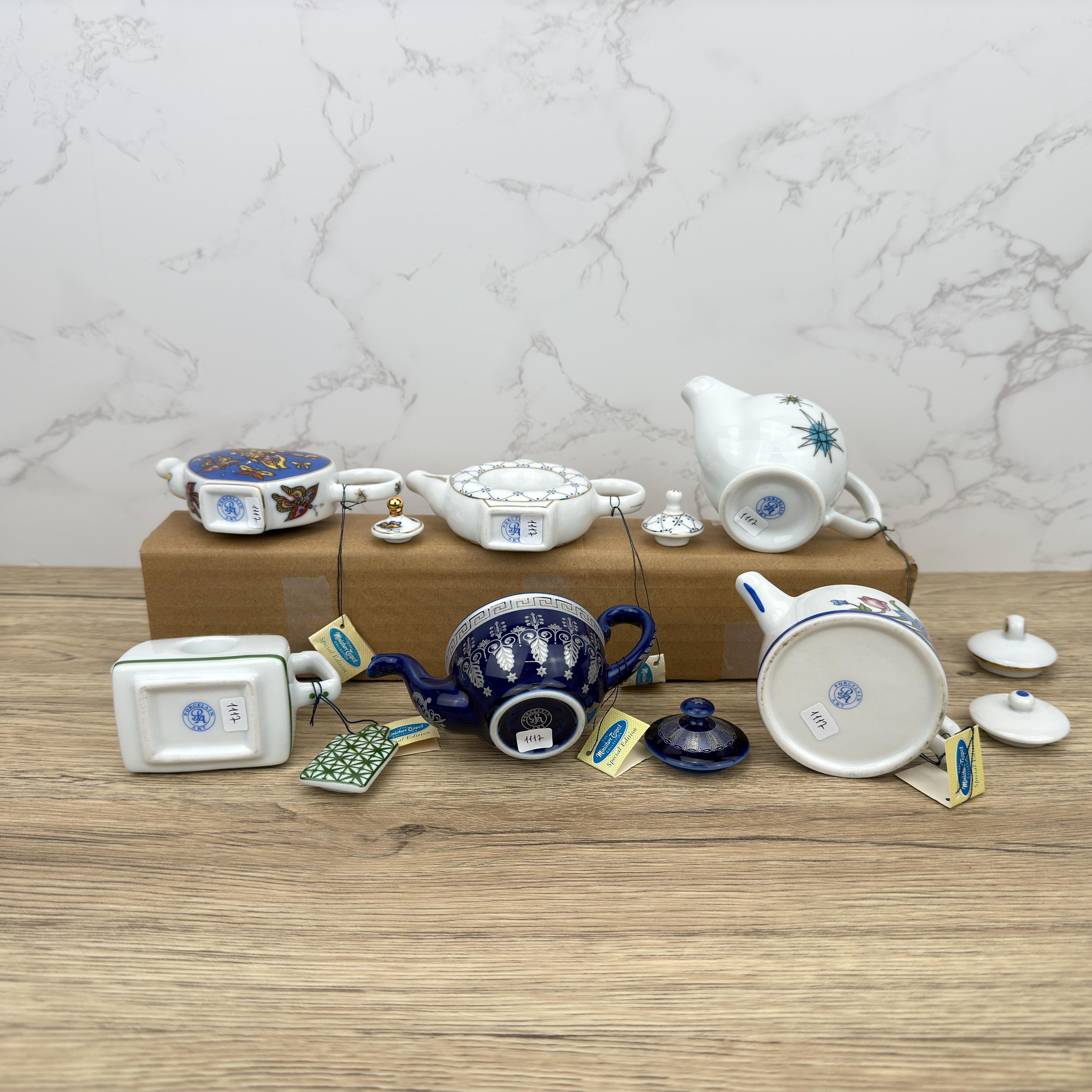 Porcelain Art Miniature Teapot, Home Kitchen Decor
