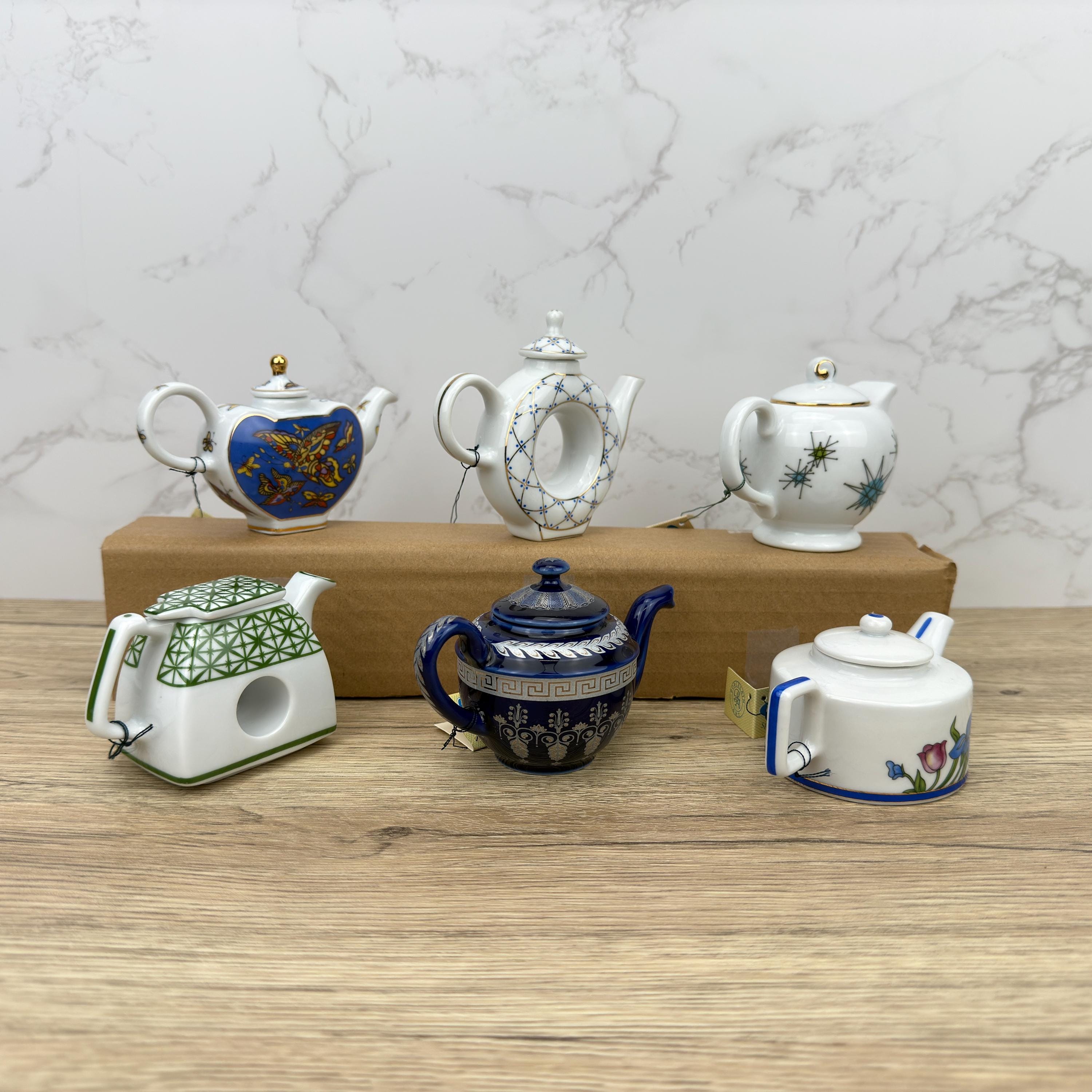 Porcelain Art Miniature Teapot, Home Kitchen Decor
