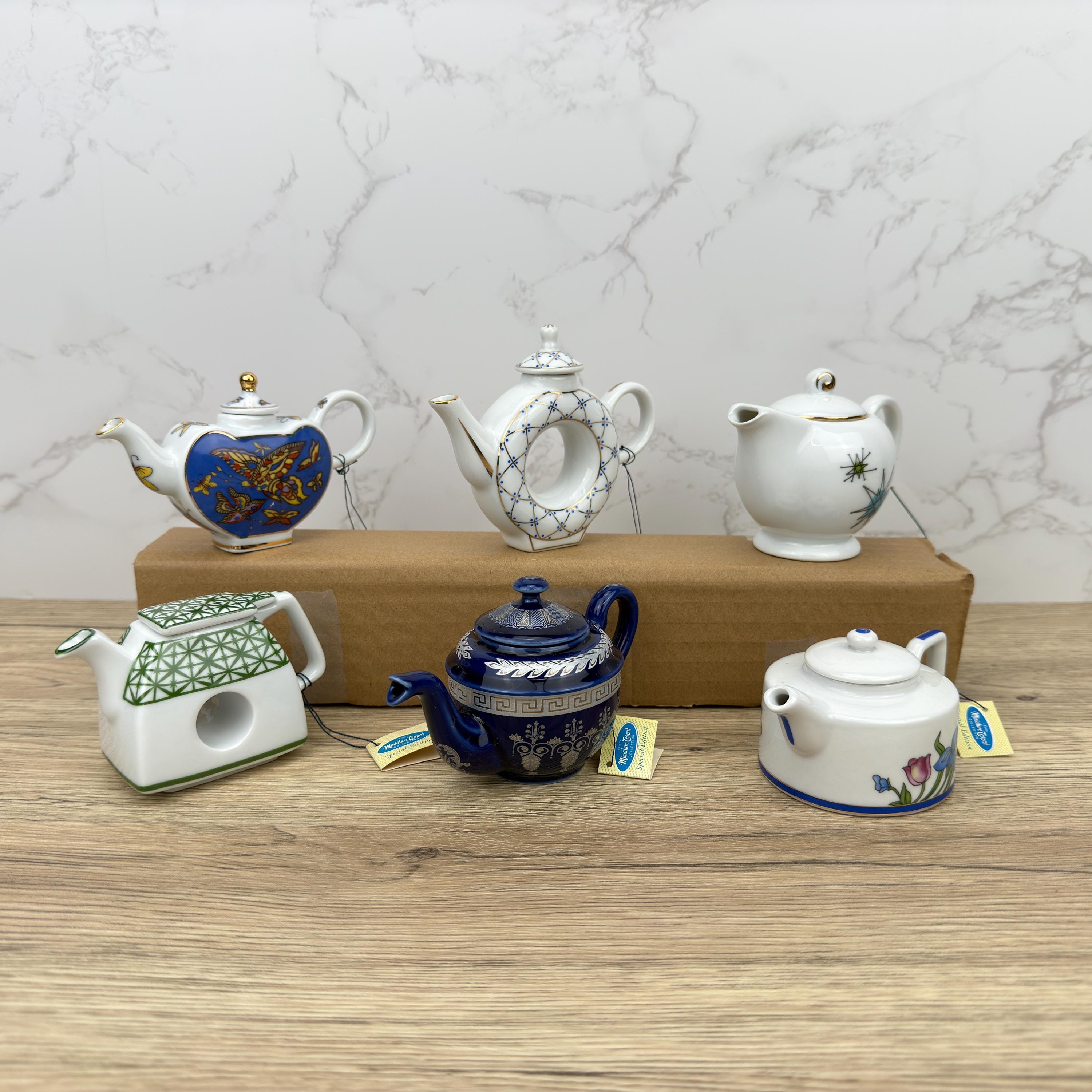 Porcelain Art Miniature Teapot, Home Kitchen Decor