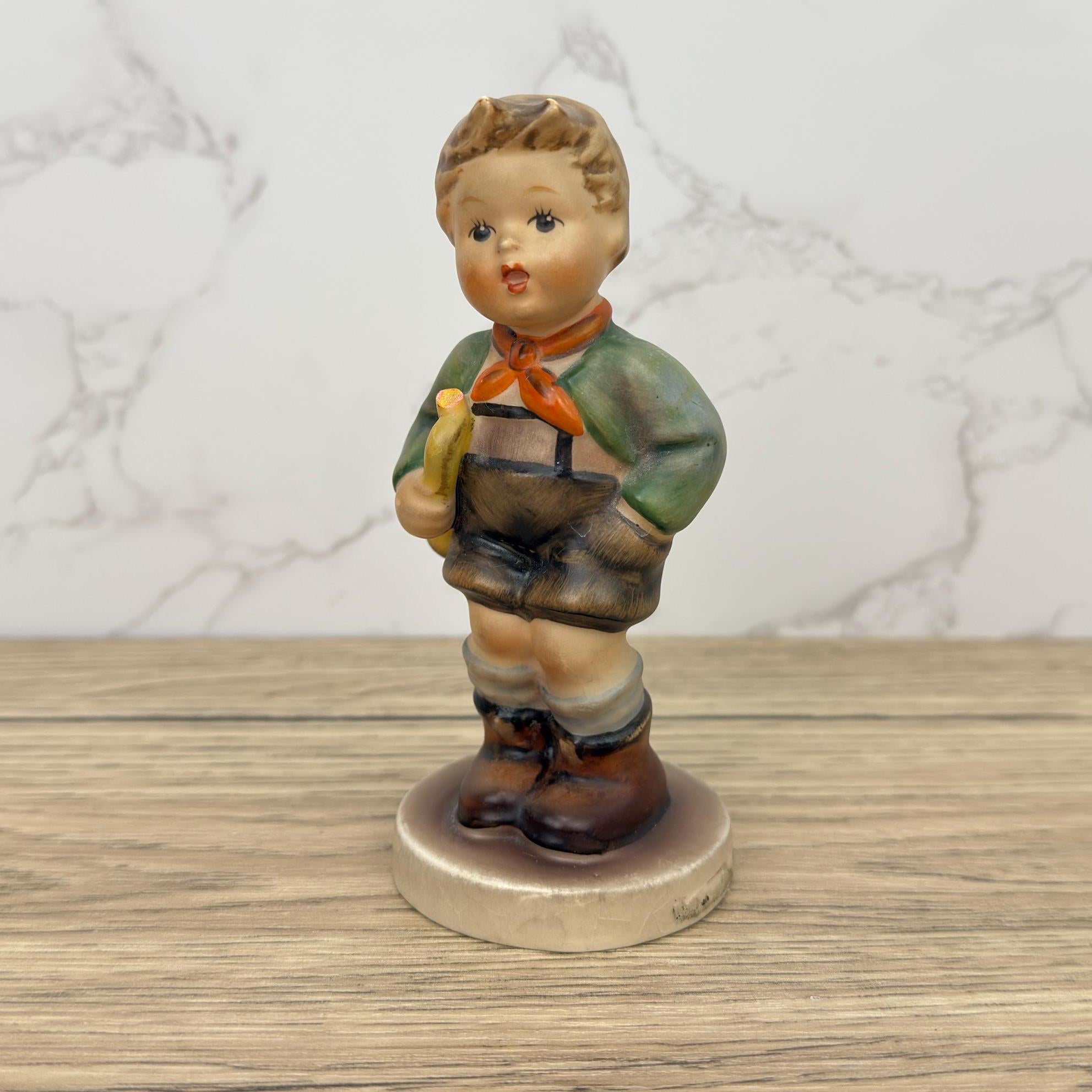 Vintage Goebel Hummel Little Musician Figurine, Western Germany (Damaged)